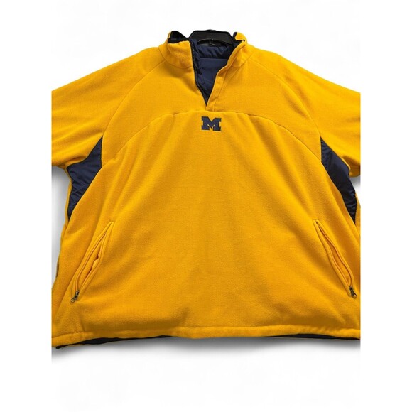 Michigan Wolverines UM 1/4 Zip Pullover Reversible Jacket Pro Player XXL READ - Picture 8 of 15